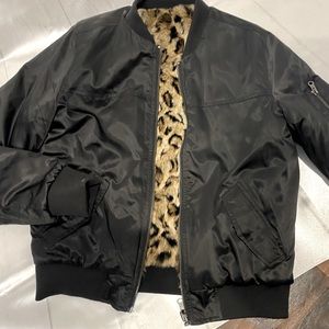 Stunning Ladies Black Bomber Jacket